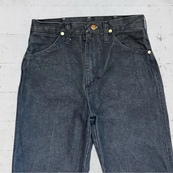VTG Wrangler Black Jeans Cowboy Cut 13MBKG 9 X 36 Made In USA - Picture 3 of 8